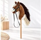 relaxdays Steckenpferd Hobby Horsing Pl&uuml;sch, (1-tlg), dunkelbraun