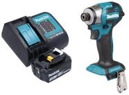 Makita Akku-Schlagschrauber DTD 173 SF1 18 V 180 Nm 1/4&ldquo; Brushless + 1x Akku...