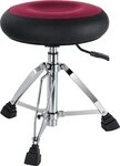 XDrum Sitzhocker BeatSeat Drumhocker Donut, hydraulisch, 48-63 cm, Velours Rot,