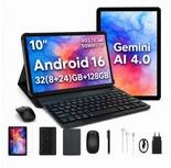 KINGRID 10" 4G LTE W8 Tablet Android 16 mit Tastatur/Stift/Maus/Kopfh&ouml;rer Tablet