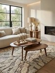 KADIMA DESIGN Satztisch Design Couchtisch 2er Set Massivholz Wohnzimmertisch...