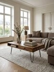 KADIMA DESIGN Couchtisch Couchtisch BAGLI Massiv-Holz 110 cm breit...