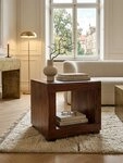 KADIMA DESIGN Couchtisch Couchtisch MUMBAI Massiv-Holz 50 cm breit...