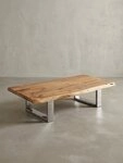 KADIMA DESIGN Couchtisch Couchtisch 115 x 25 x 58 cm Akazie Massiv Holz...