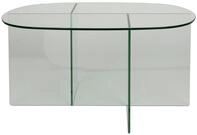 Zuiver Couchtisch Couchtisch Linea Transparent aus Glas mit ovaler Platte von...