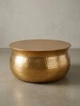 KADIMA DESIGN Couchtisch Couchtisch 60x30,5x60 cm Aluminium Gold Beistelltisch