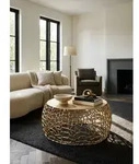 KADIMA DESIGN Couchtisch Couchtisch Metall Gold 66x66x30 cm Sofatisch Aluminium...