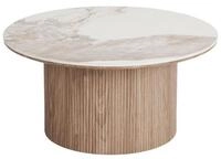 House Nordic Couchtisch Isa Couchtisch &Oslash;80cm Keramik wei&szlig;.