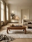 KADIMA DESIGN Couchtisch Couchtisch Massiv-Holz 110 cm breit Wohnzimmer-Tisch...