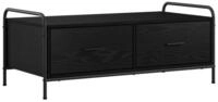 vidaXL Couchtisch 995 x 49 x 41 cm Couchtisch Schwarz Eichen-Optik 99,5x49x41 cm