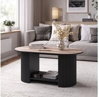 Vicco Couchtisch Calero, Eiche rustikal/Schwarz, 100 x 50 cm (1-St)