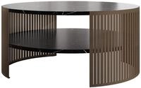 MIRJAN24 Couchtisch Fikoli Braun, Gestell aus Stahl, 75x75x40 cm