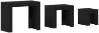 vidaXL Couchtisch Satztische 3 stk. Schwarz Eichen-Optik 61 x 30 x 50 cm (3-St)