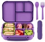 Amathley Lunchbox Brotdose Kinder Bento Box 1200ml Lunchbox 4 F&auml;cher Besteck