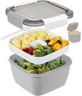 LuxusKollektion Salatbox Lunchbox auslaufsicher Bento Box 3 F&auml;cher...