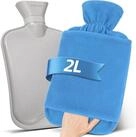 LuxusKollektion W&auml;rmflasche W&auml;rmflasche Vliesbezug 2L auslaufsicher...