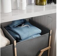 Vicco W&auml;scheschrank Bruno, Grau, 80 x 64 cm mit 2 F&auml;chern (1-St)