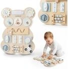 Mamabrum Lernspielzeug Montessori Busy Board Holz Teddy &ndash; Motorik & Sensorik