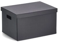 Zeller Present Aufbewahrungsbox, recycelt. Karton, schwarz, ca. 25 x 35 x 20 cm