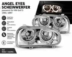 LLCTOOLS KFZ-Ersatzleuchte Angel Eyes Scheinwerfer Passend f&uuml;r VW Golf 3...