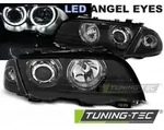 LLCTOOLS KFZ-Ersatzleuchte Angel Eyes Scheinwerfer BMW E46 98&ndash;01 Schwarz LED...