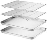 LuxusKollektion Backblech Backblech Abk&uuml;hlgitter Edelstahl Gro&szlig; 40.5x30.5x2.5cm -