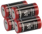 XCell 4x Kraftmax Lithium 3,6V Batterie LS26500 C Zelle 26500 Batterie