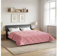 vidaXL Bett Winterbettdecke 240 x 260 cm Winter Rosa Atmungsaktiv (1-tlg)