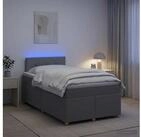 vidaXL Bettgestell vidaXL Boxspringbett mit Matratze Hellgrau 120 x 200 cm Stoff