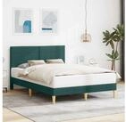 vidaXL Bettgestell vidaXL Bettrahmen mit Kopfteil Dunkelgrau 153 x 203 cm Stoff