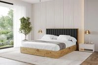 ALTDECOR Polsterbett ENZO4 (Polsterbett mit Bettkasten und Lattenrost, Boxbett...
