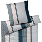 JOOP! Bettw&auml;sche Herringbone Stripes ocean, Mako Satin, 2 teilig