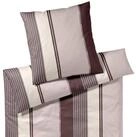 JOOP! Bettw&auml;sche Herringbone Stripes rose, Mako Satin, 2 teilig
