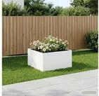 vidaXL Hochbeet vidaXL Garten-Pflanzgef&auml;&szlig; Wei&szlig; 60 x 60 x 40 cm Kaltgewalzter...