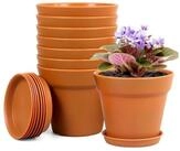 LuxusKollektion Blumentopf Blumentopf 8er Set Plastik 10cm Untersetzer...
