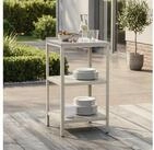 casa.pro Standregal, &raquo;Bolognano&laquo; Gartenregal 92x50x50 cm Beige/Silber