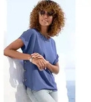 Vivance by Lascana Kurzarmbluse mit Zierknopfleisten seitlich Blusenshirt in...