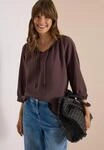 Carmenbluse CECIL, Damen, Gr. L (42), braun (braun cacao), Web, Obermaterial:...