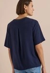 CECIL Shirtbluse Streifendetail am Ausschnitt, Viskosequalit&auml;t