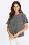heine Klassische Bluse Boucl&eacute;-Bluse Kurzarm