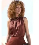 LASCANA Blusentop aus Satin mit gerafftem Ausschnitt elegantes Satintop,...