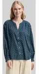 TOM TAILOR Langarmbluse Blusen & Shirts Loose Fit Bluse mit Muster blau XL (42)