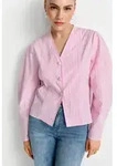 RICHROYAL Langarmbluse leicht tailliert, aus reiner Baumwolle rosa XS (34)