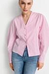Langarmbluse RICHROYAL, Damen, Gr. 34, rosa (soft orchid), Web, Obermaterial: 100%