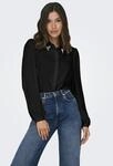 ONLY Hemdbluse ONLMETTE PEARL LS SHIRT WVN Kunstfaser, regular fit schwarz L...