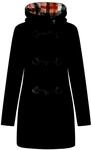 Wolljacke GIL BRET "Dufflecoat mit Kapuze", Damen, Gr. 36, blau (dunkelblau),
