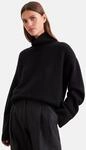 Strickpullover SEIDENSTICKER, Damen, Gr. L, schwarz, 80% Wolle, 15% Polyamid, 5%