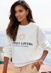 Sweatshirt H.I.S, Damen, Gr. 32/34, creme, Sweatware, Obermaterial: 60%...