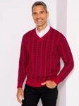 V-Ausschnitt-Pullover CLASSIC "V-Pullover", Herren, Gr. 46, rot (rot, burgund), 100%