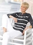 Strickpullover "Ringel-Pullover", Damen, Gr. 44, schwarz-wei&szlig; (schwarz, wei&szlig;,